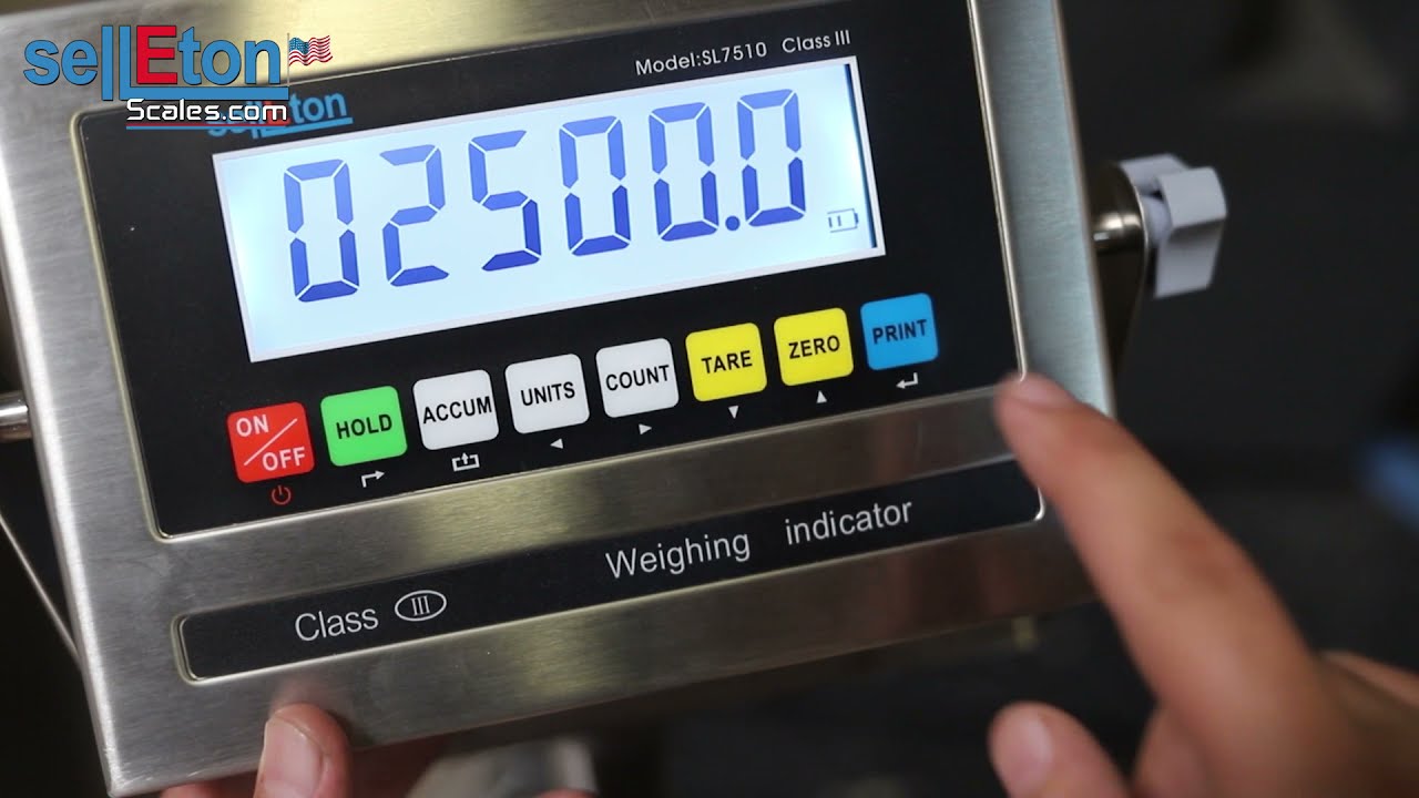 SL-7510-SS-C Calibration in decimal points by sellEton scales