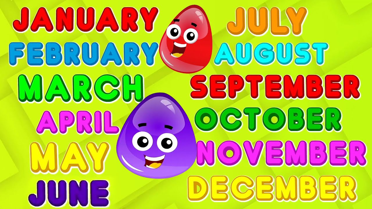 Crazy Eggs Months Of The Year and Preschool Song for Children