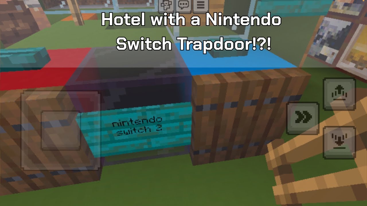 EP.1 - This Hotel Has a Trapdoor That Looks Like a Nintendo Switch! | Minecraft Secret Door for Kids