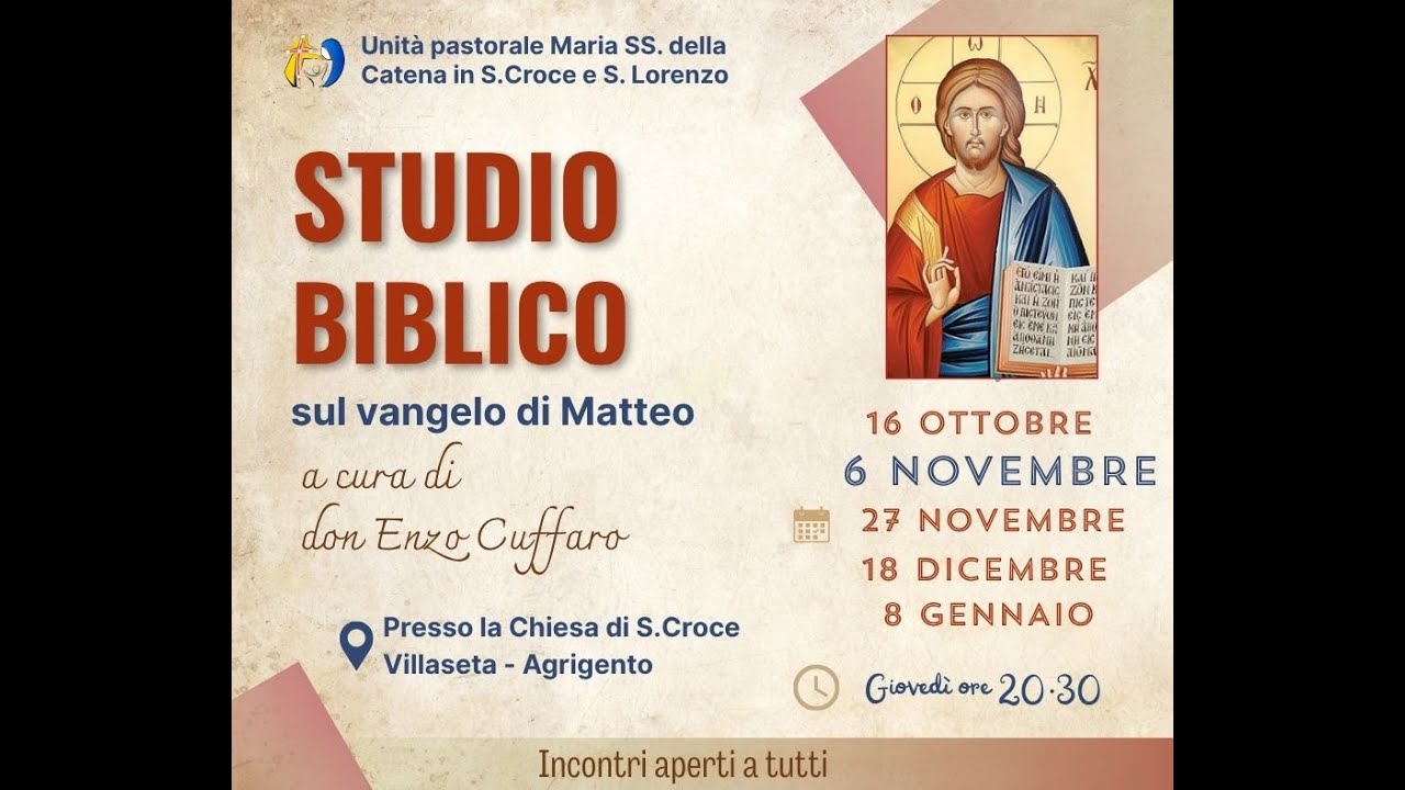 Studio biblico: Il Vangelo di Matteo