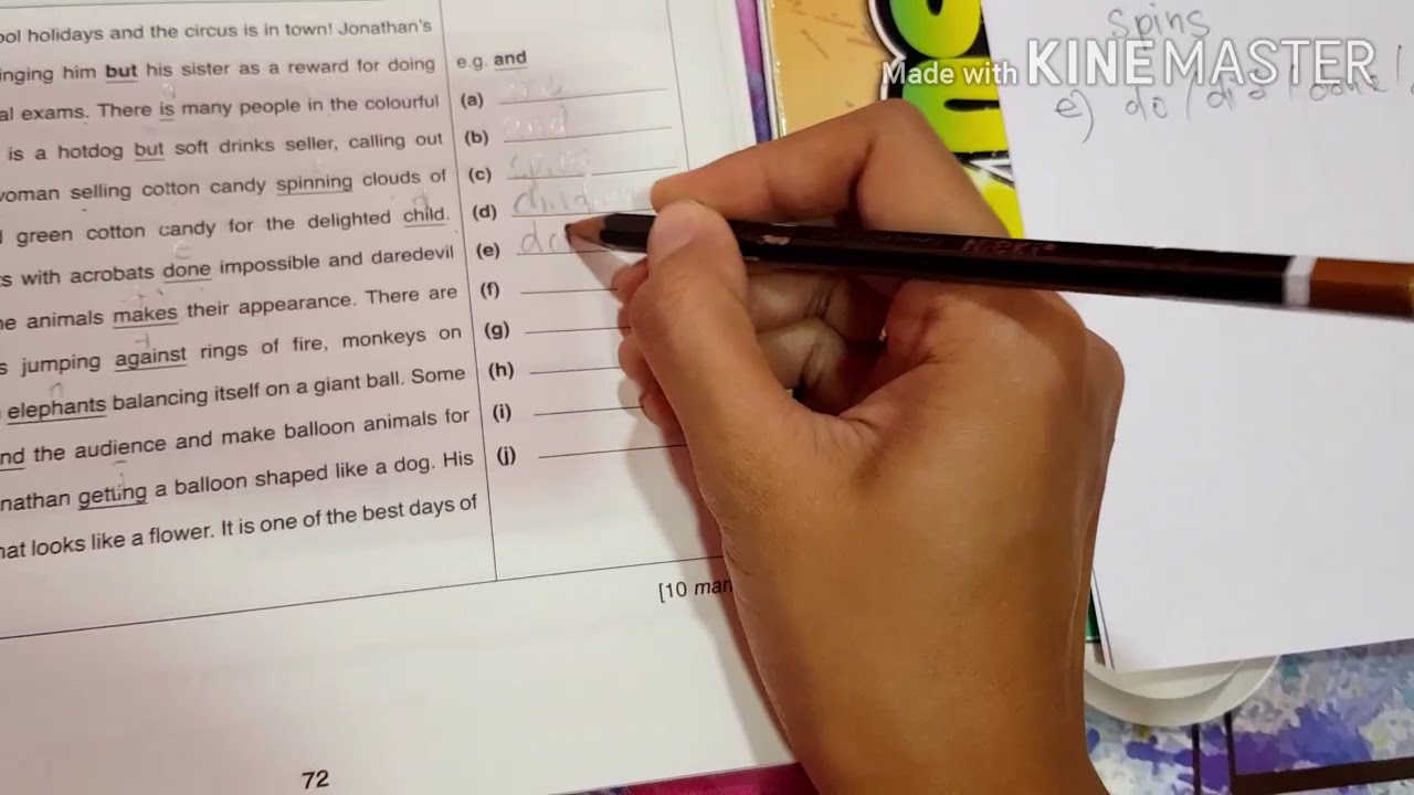 English PT3 Error Identification