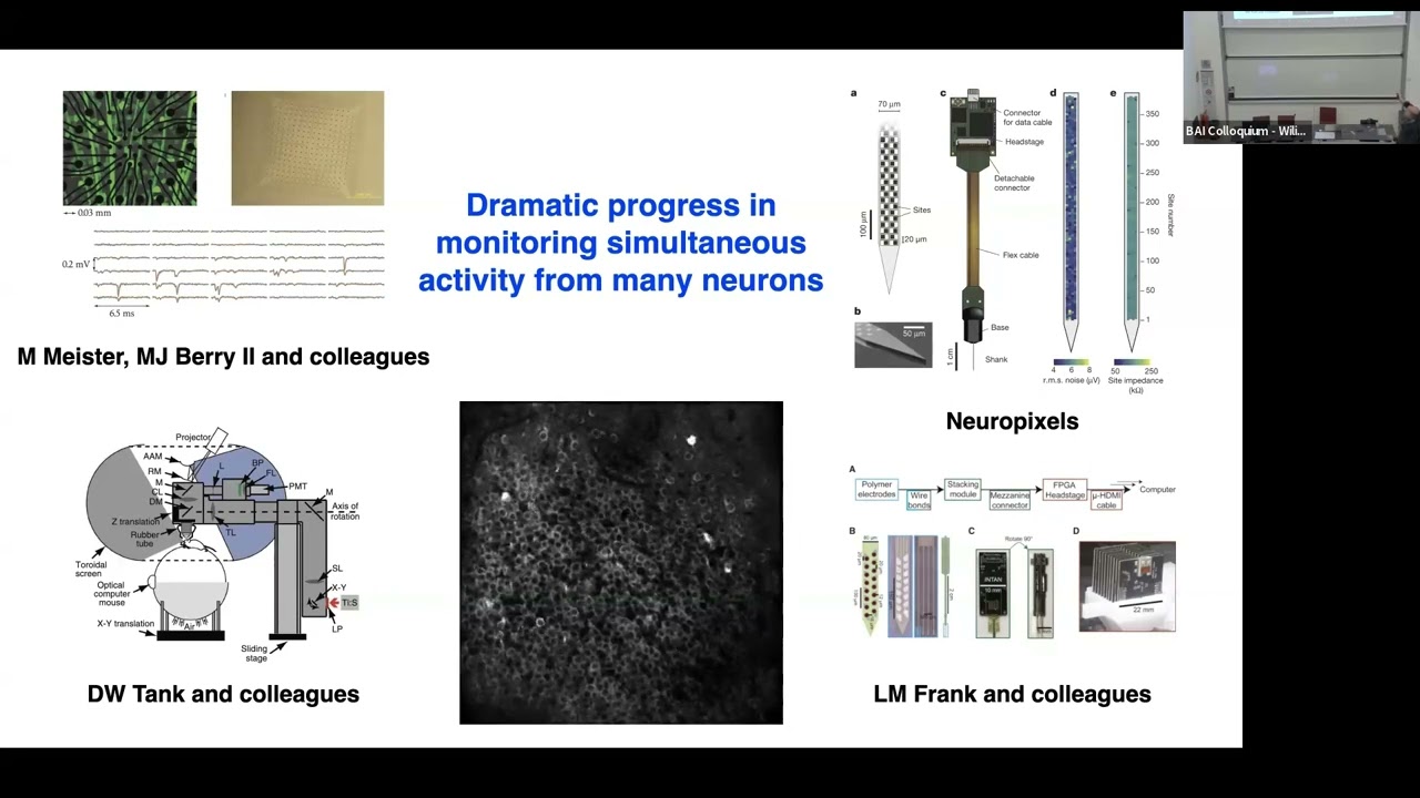Recent progress in statistical mechanics for networks of real neurons  - William Bialek