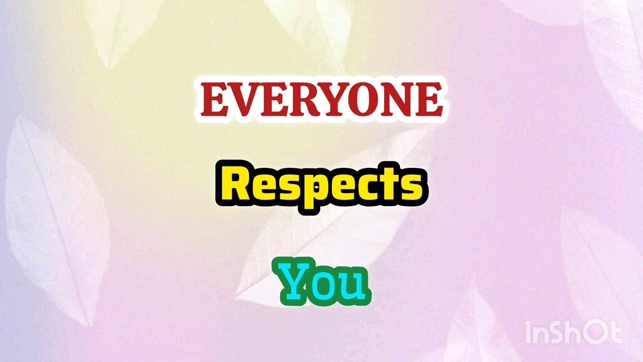 Get respected💕 subliminal
