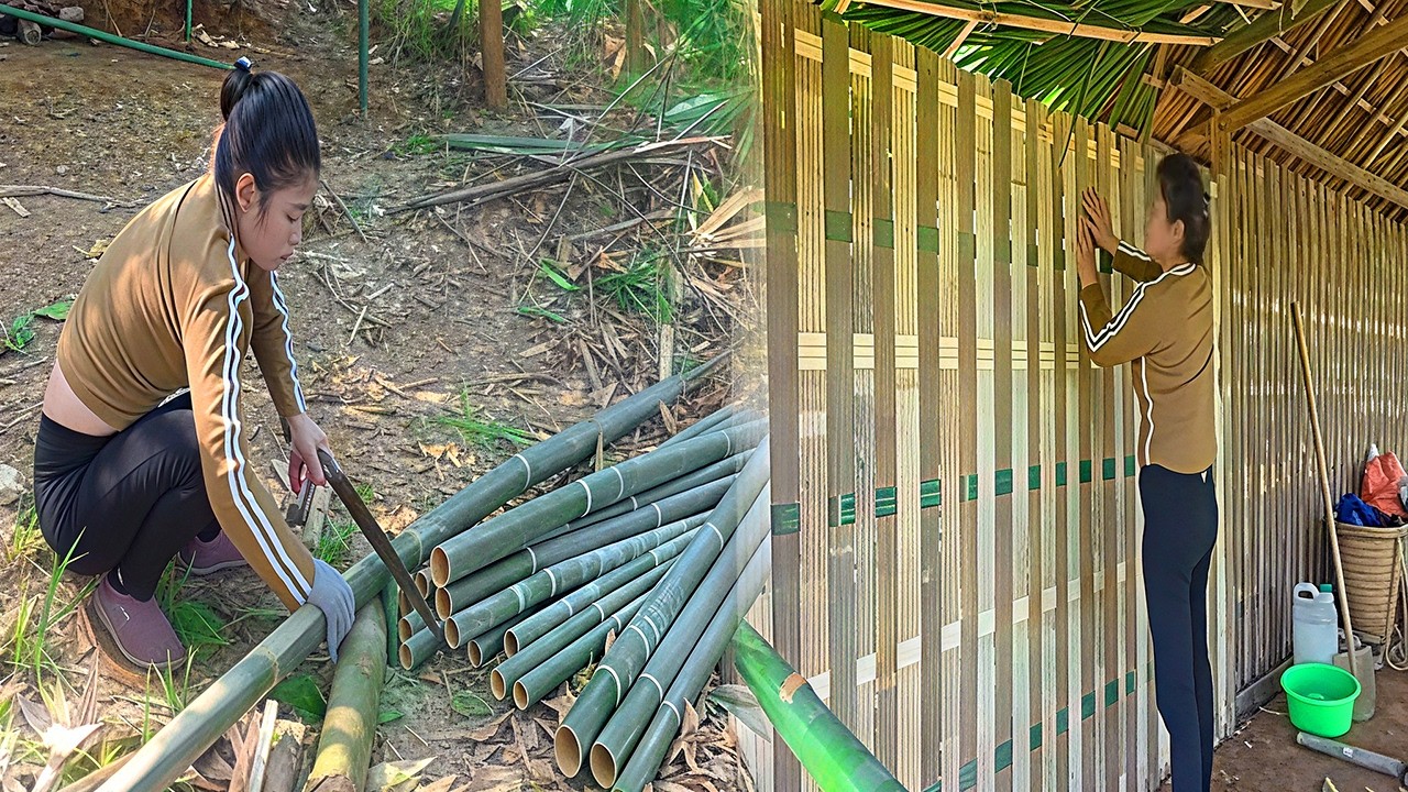 Single Mom’s Off-Grid Dream: Building a Stunning Bamboo Survival House Alone