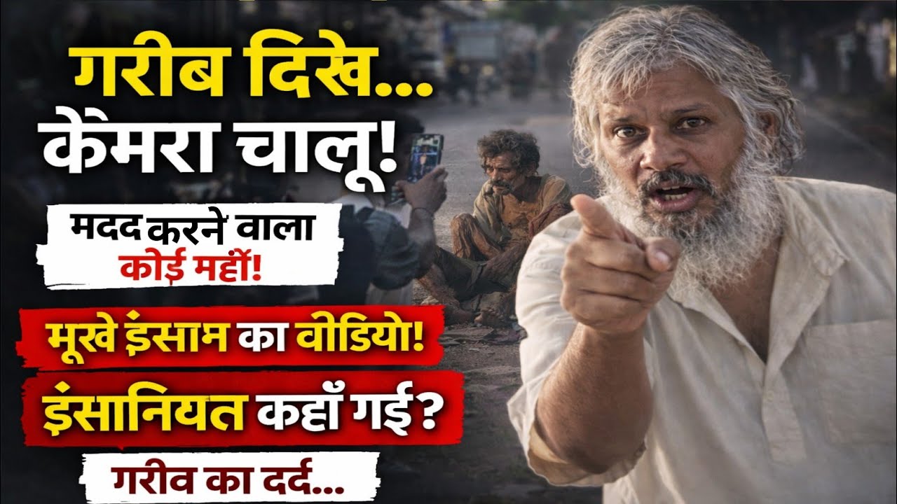 भूखे इंसान का वीडियो… पर मदद नहीं! समाज इतना बदल क्यों गया?#योगी #yogi #motivation 