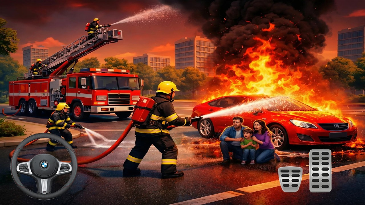 Firefighter Truck Rescue 3D - Car Games - Android, iOS Gameplay