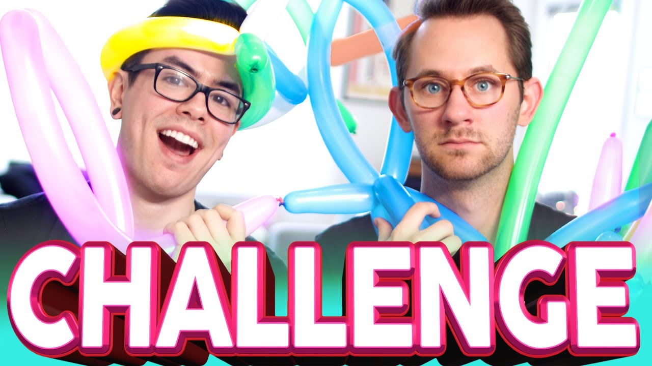 BALLOON ANIMAL CHALLENGE | NateWantsToBattle & Matthias