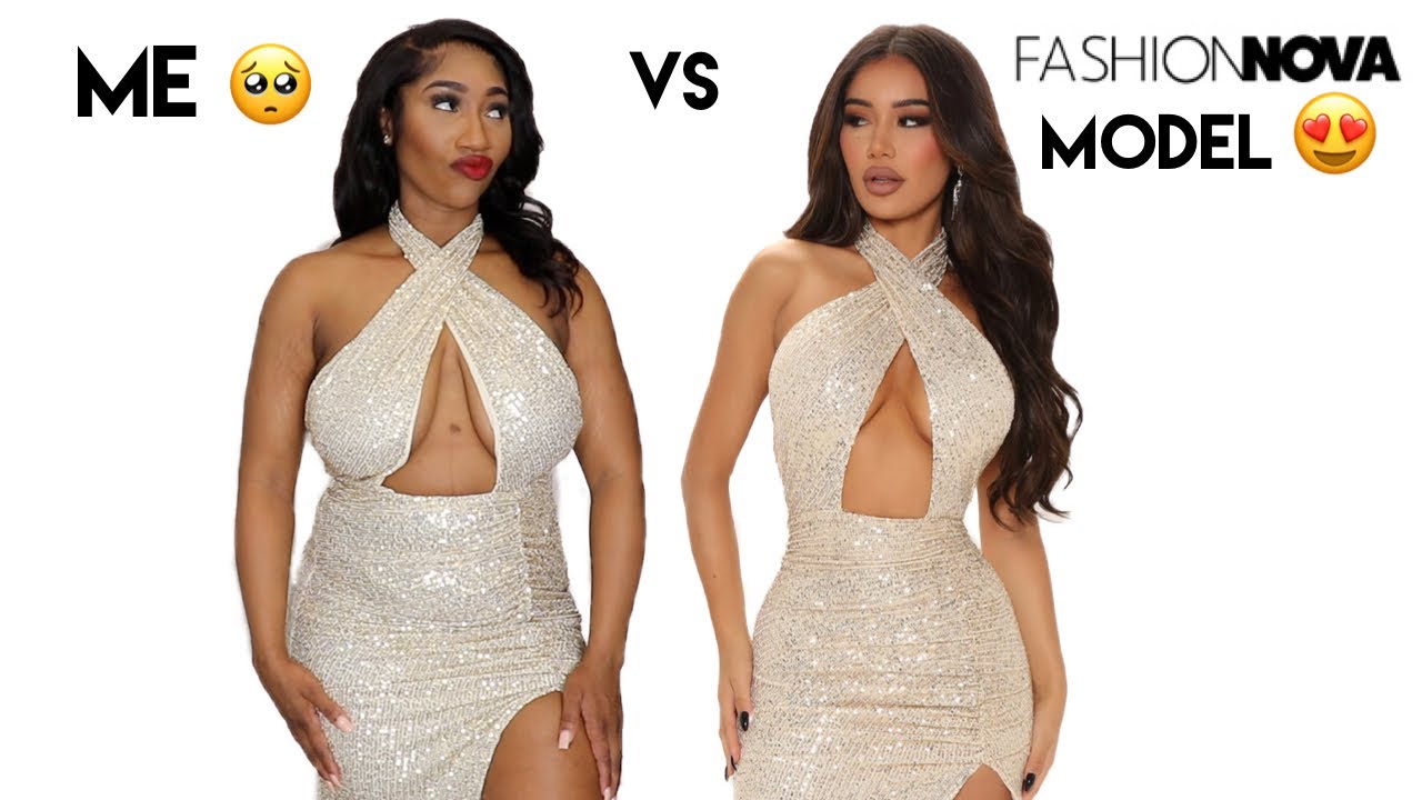 ME vs FASHIONNOVA MODEL HOLIDAY DRESSES HAUL - OMG I NEED A BBL 😭