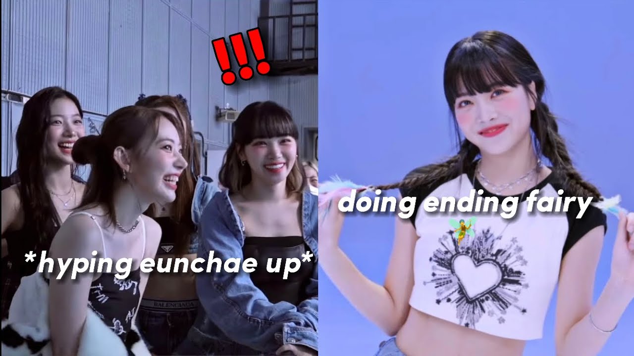 lesserafim fangirling over zuha and eunchae