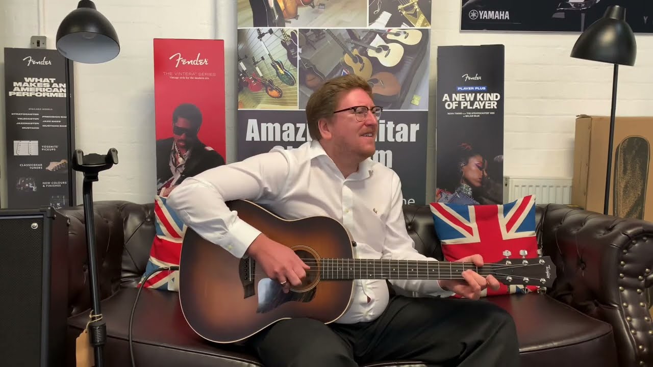 Taylor American Dream AD27e Flametop | Serial No. 1204222017 - Rimmers Music Demonstration