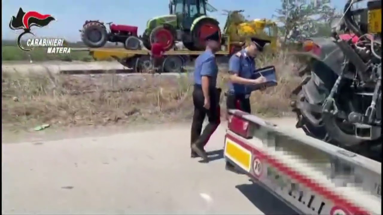 Operazione dei Carabinieri di Matera: sequestrati trattori rubati e droga a Foggia