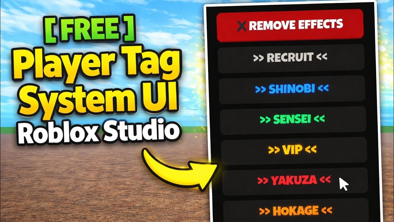 [ FREE ] Player Tag System UI Roblox Studio 