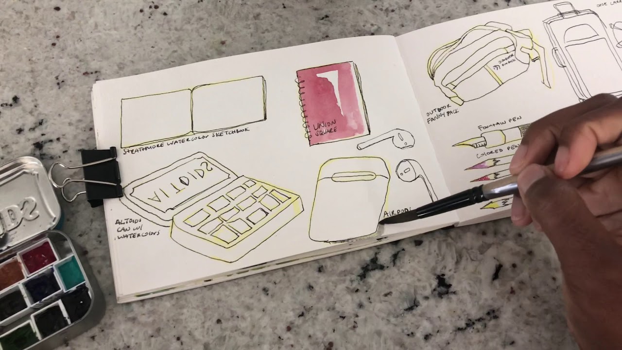Creating Tattoo designs in Chicago, Travel Sketchbook!