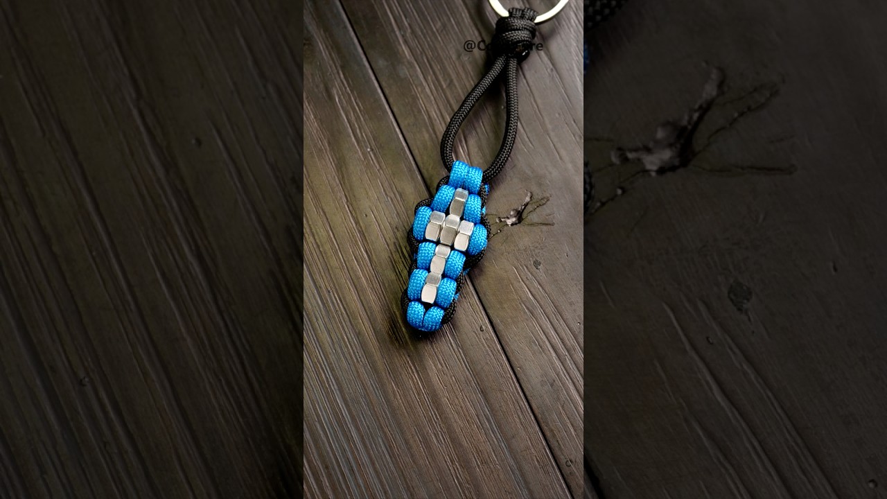 Cross of Hex Nuts paracord keychain #shorts #paracord #keychain #handmade