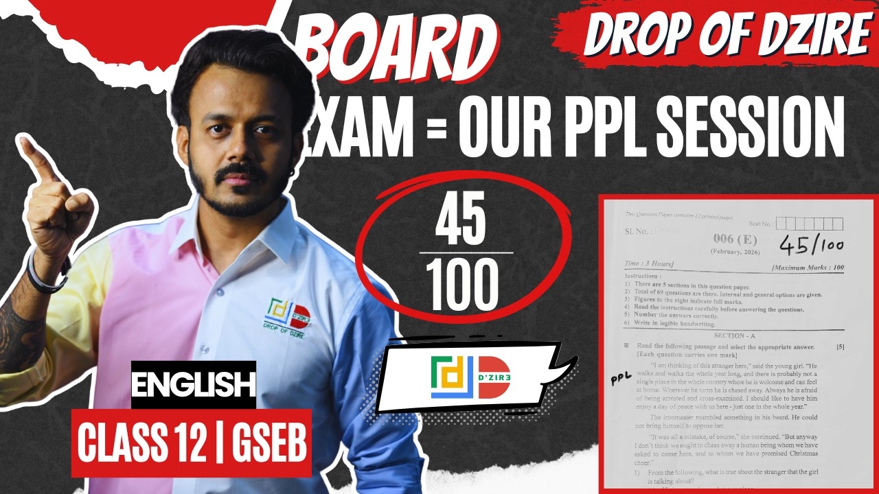 Grade 12 | English | GSEB | Answer Key | PPL 2 | Malhar Sir | King of Grammar |
