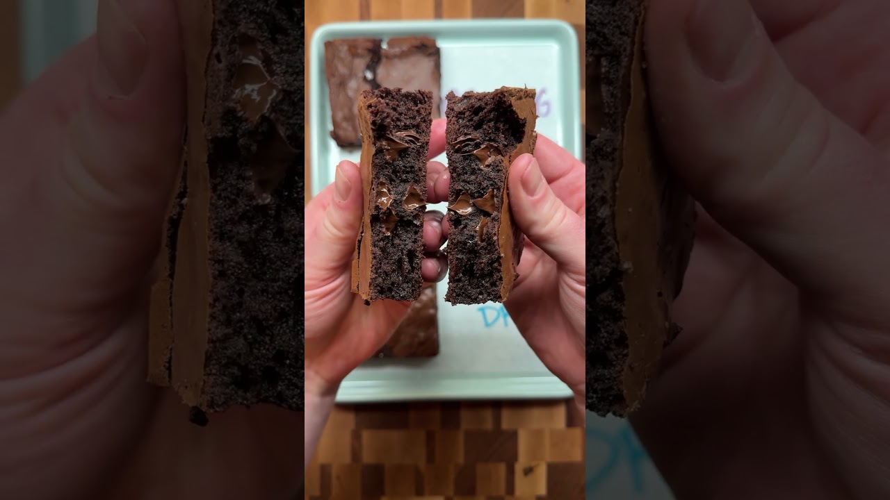 Как способ смешивания влияет на вкус и текстуру брауни #выпечка