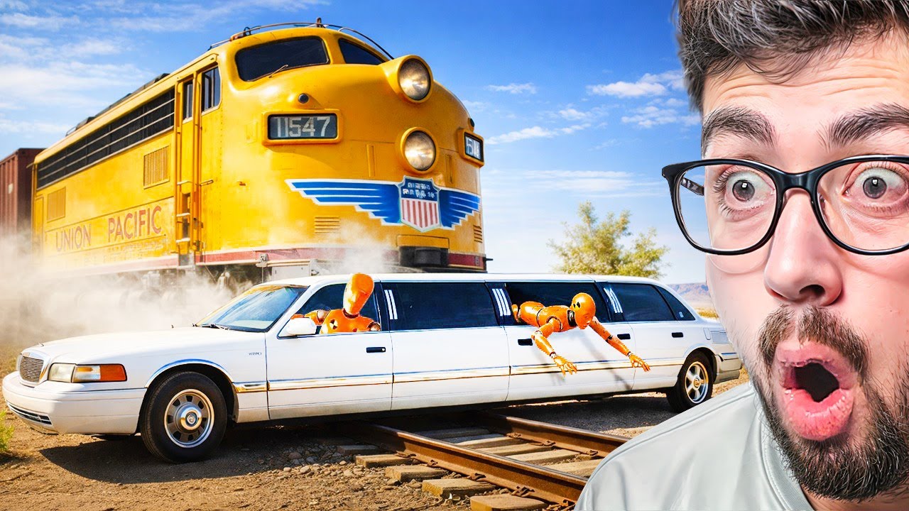 ACCIDENTES REALISTAS DE TRENES vs COCHES 😱 | BeamNG Drive