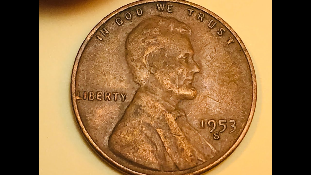 US Penny Worth Money - 1953 Lincoln One Cent Coin - United States Business
