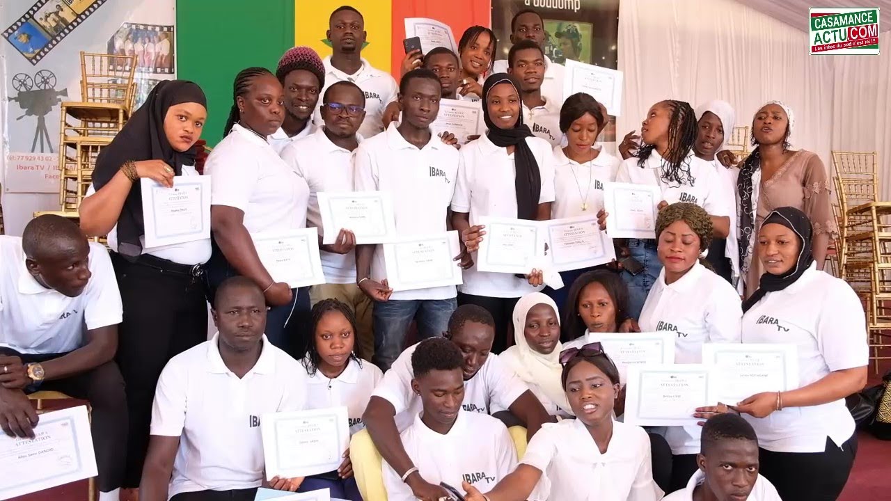 Goudomp: 25 jeunes formés par le Group Ibara sur le cinéma et l'audiovisuel ont reçu leurs diplômes