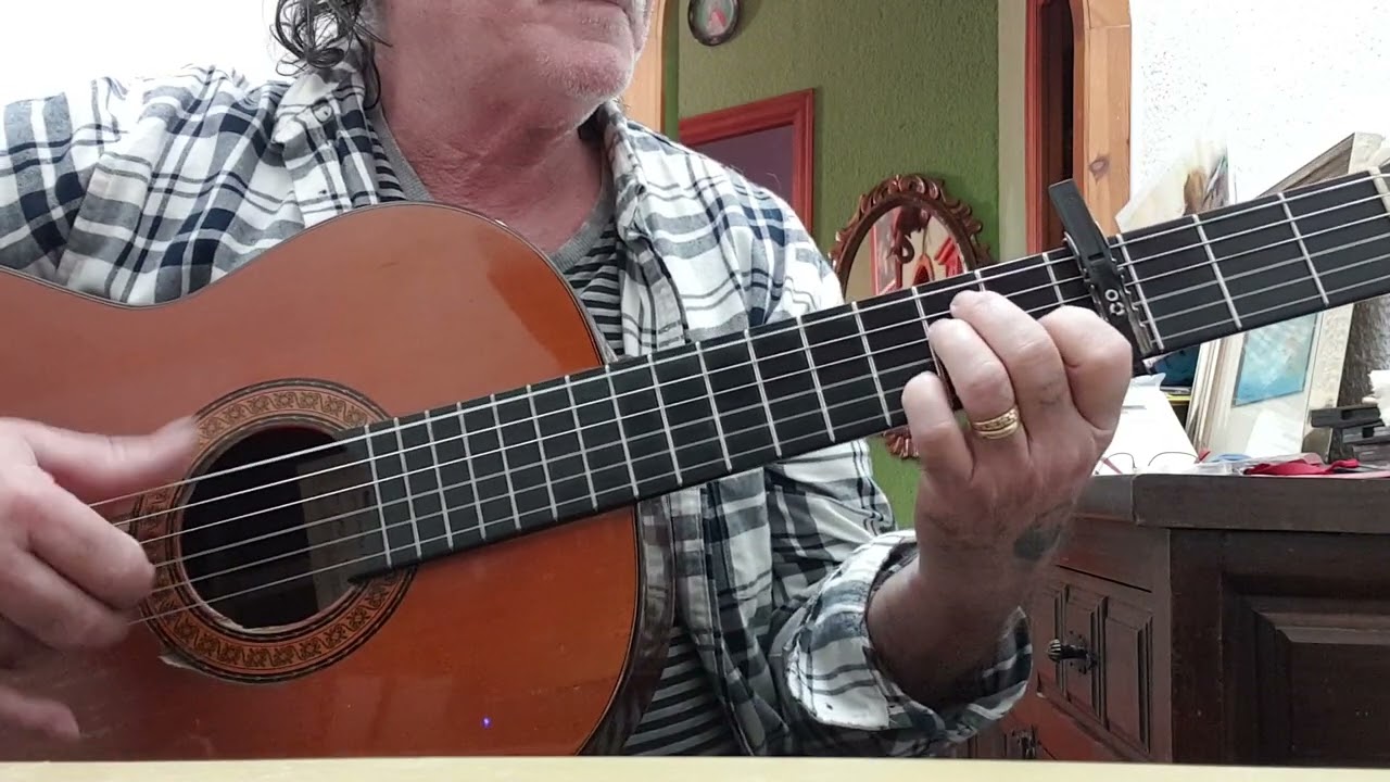tutorial  de acordes por rumbas  de Los Banis cruzando el rio
