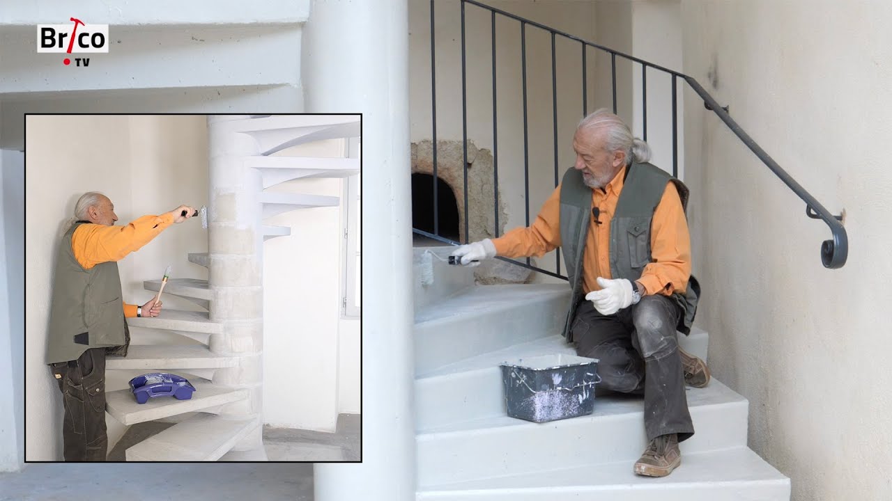 Peindre un escalier en béton (intérieur et extérieur)  - Tuto bricolage avec Robert