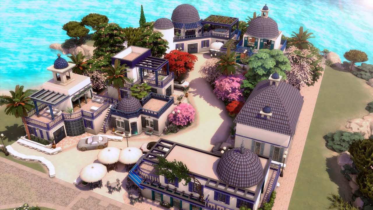 CONSTRUÍ UMA MINI ILHA GREGA COM 7 CASAS! │ PARTE 1 │ The Sims 4 │ Speed Build