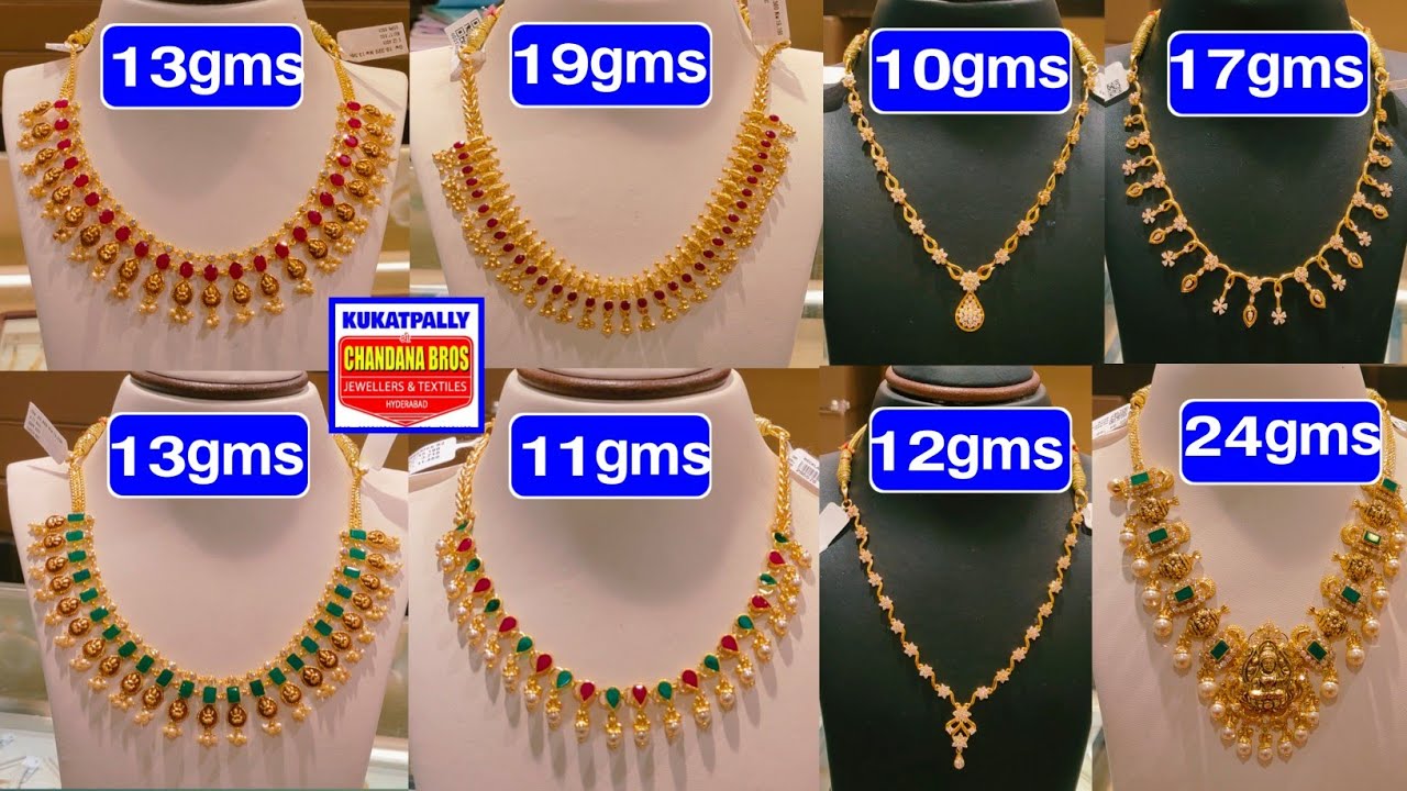 100% Challenging 10gms నుండి #Gold Necklace Designs l Stone #Necklaces l Lightweight Necklaces #aadi
