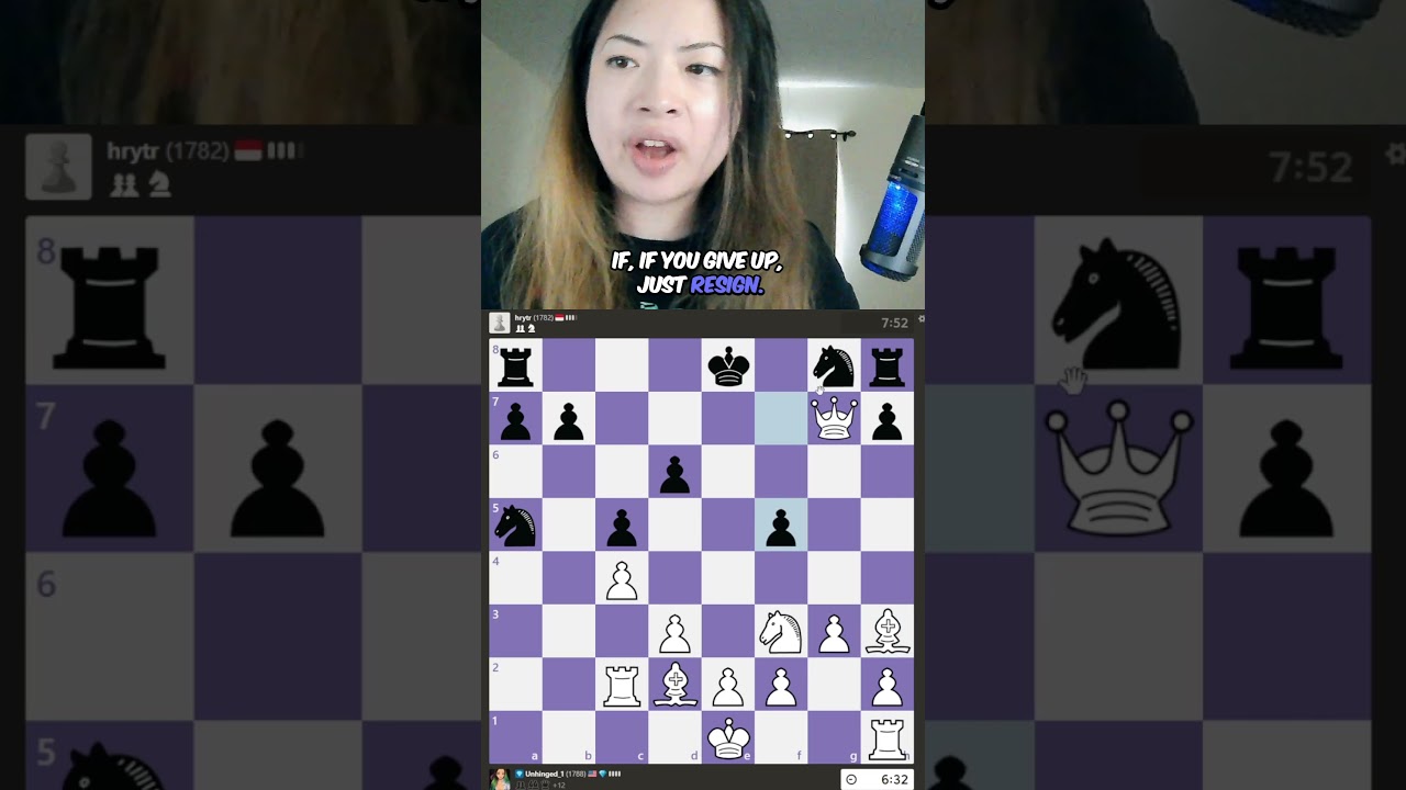 opponent is allergic to resigning  no resign at all cost #chess #siciliandefense #gaming