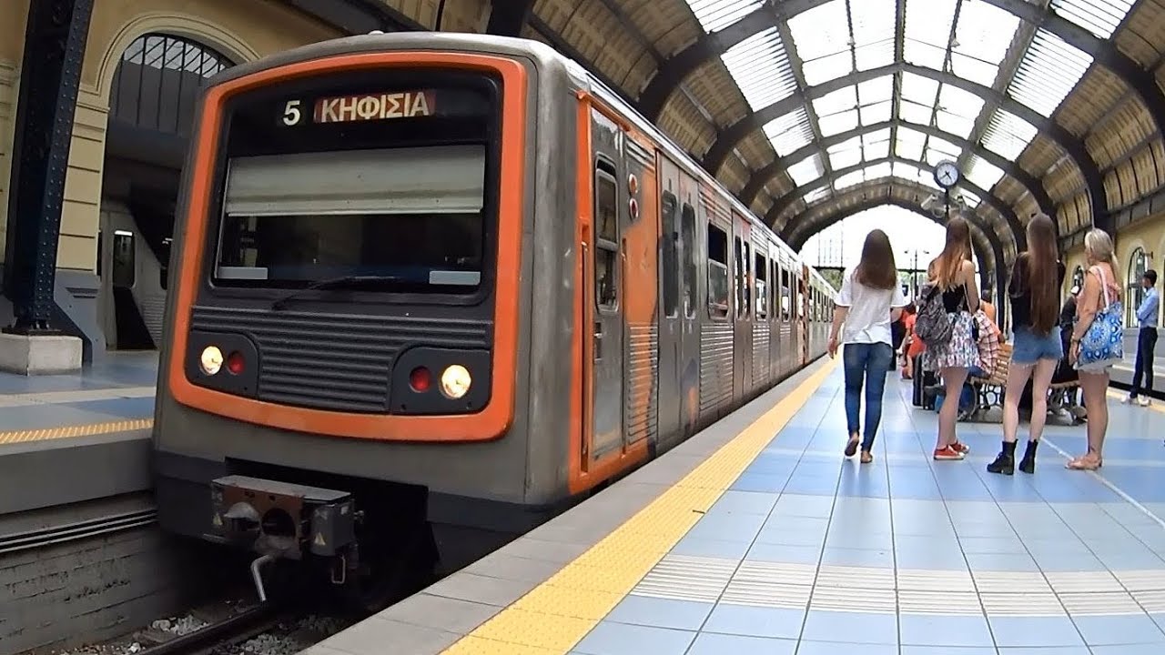 Athens Metro Ride Line 1 Piraeus - Kifissia World's Oldest Metro #8 - [326]