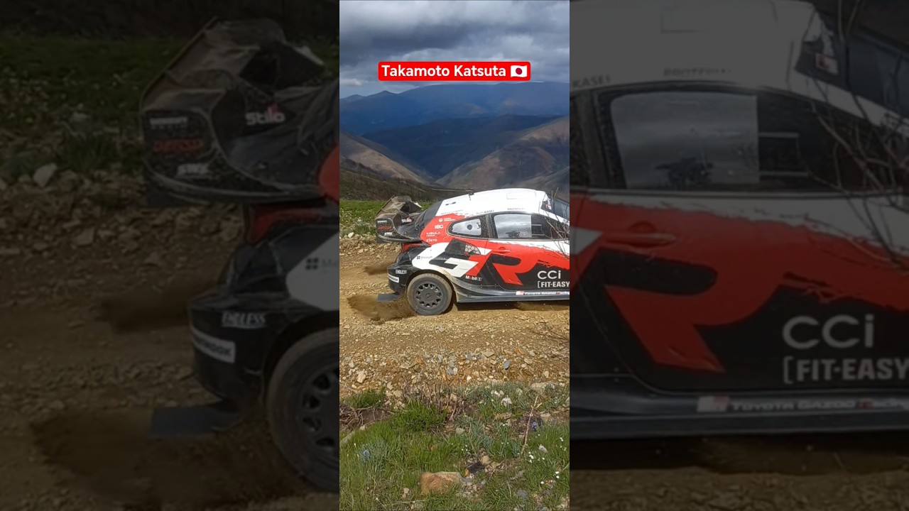 #WRC 🚀 TAKAMOTO KATSUTA PRACTICING THE START! 😱 IMPRESSIVE LAUNCH & PURE POWER 🔥💨 #rally #flatout