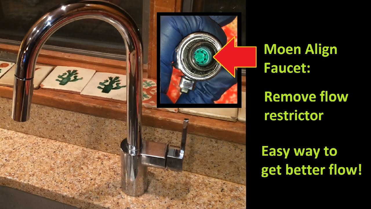 Remove Moen Kitchen Faucet Flow Restrictor - Moen Align Faucet shown - Easy way to get better flow!