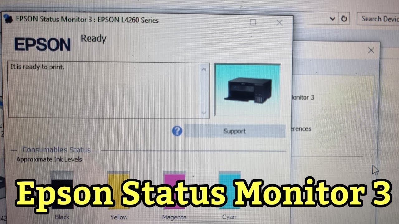 How to check epson status moniter 3