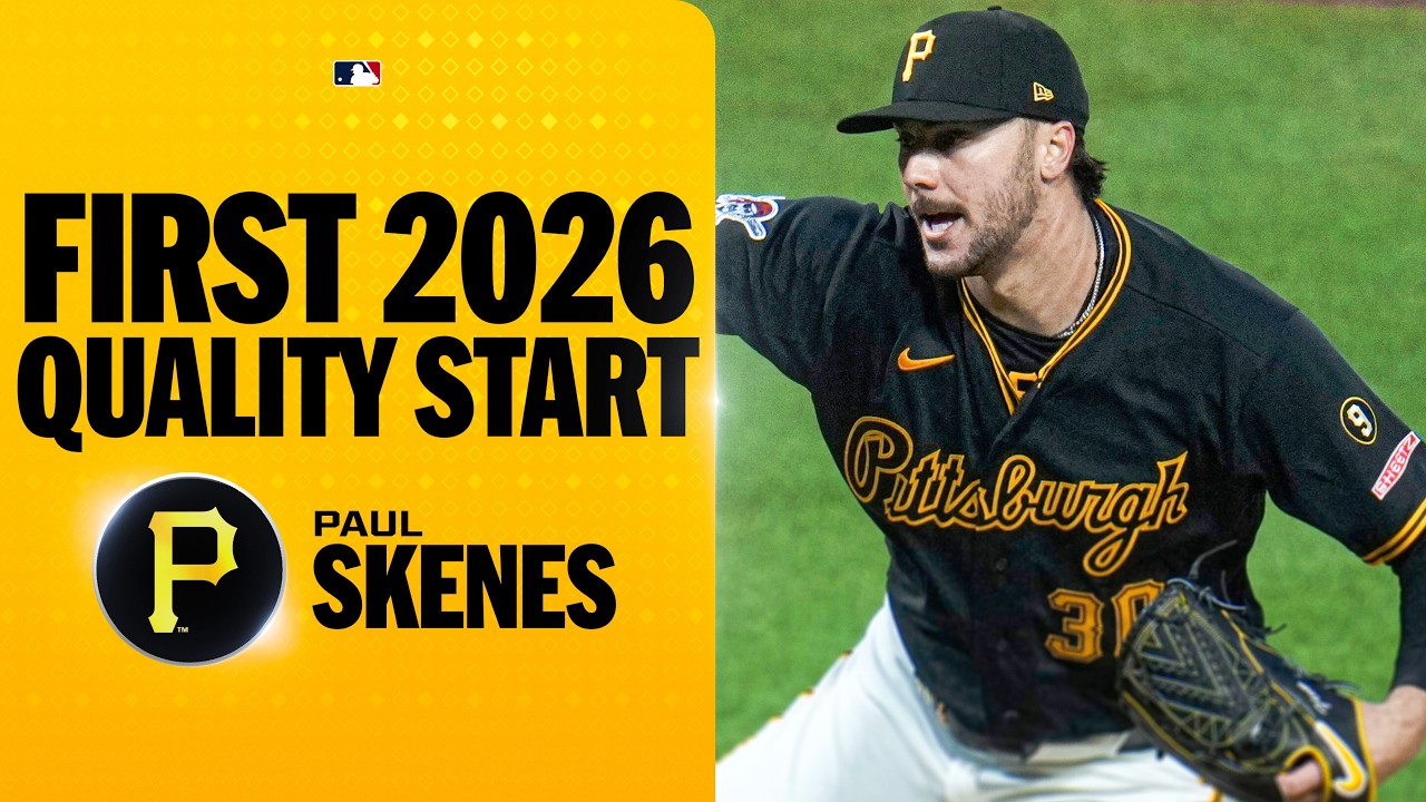 Paul Skenes' first quality start of 2026 for the Pirates! 🏴&zwj;☠️ | MLB Highlights