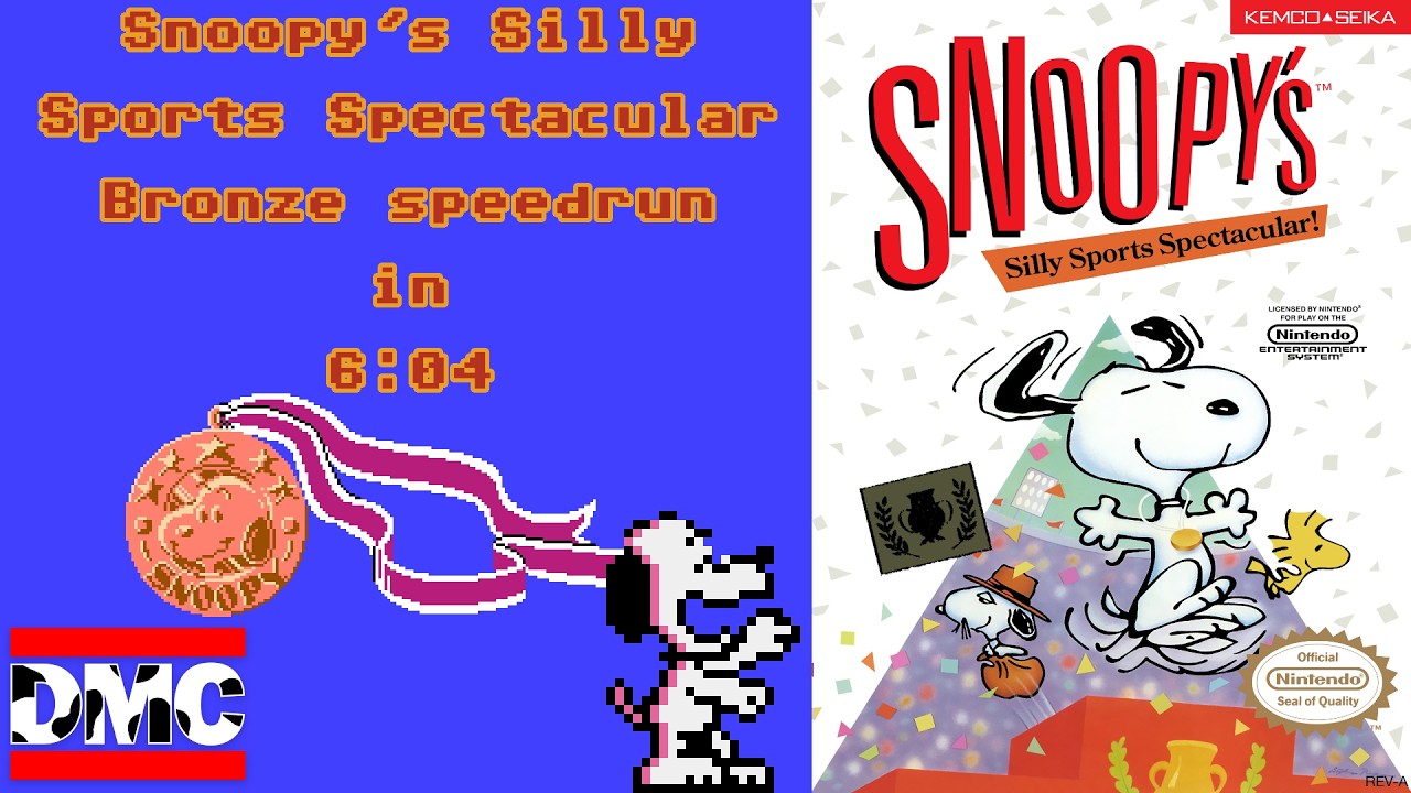 Snoopy's Silly Sports Spectacular (NES) Bronze Speedrun in 6:04 | Current WR Current PB