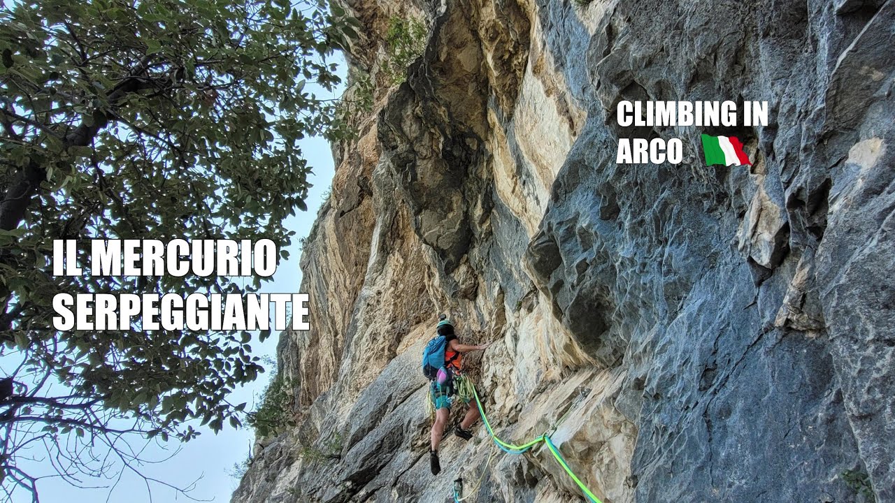 Arco, Coste dell'Anglone/Piramide Lakshmi - Via Il Mercurio Serpeggiante  VI, 12 pitches