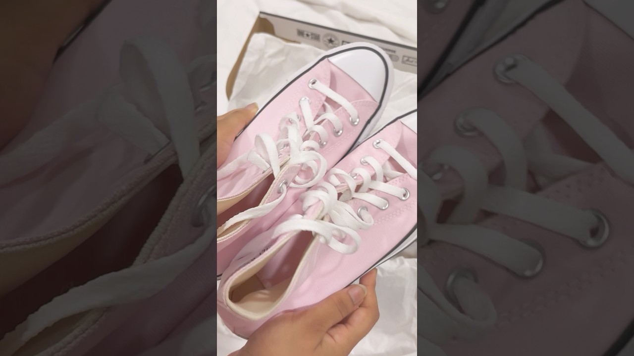 ✩ dream pink converse 🎀🩰💌 #shorts #pink #shoes #unboxing #pink #thatgirl #converse #aesthetic