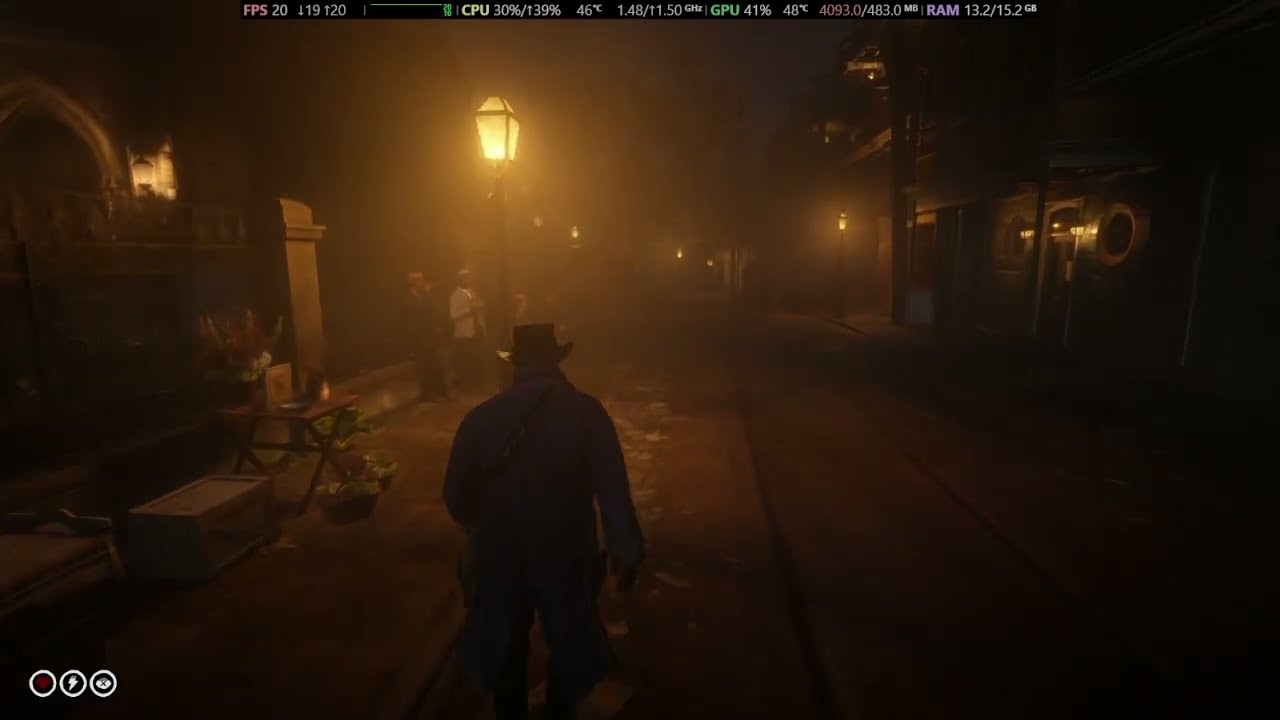 RDR2: John Marston Ambience & Walks Down Night (Saint Denis)