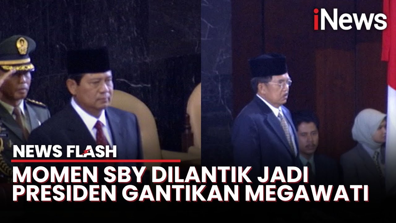 [FULL] Momen Susilo Bambang Yudhoyono Dilantik jadi Presiden RI Gantikan Megawati Soekarnoputri