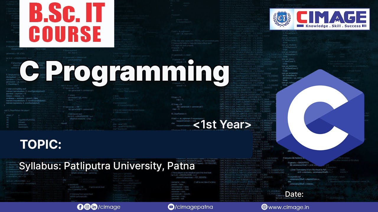 B.SC IT PPU 1ST YEAR : C PROGRAMMING