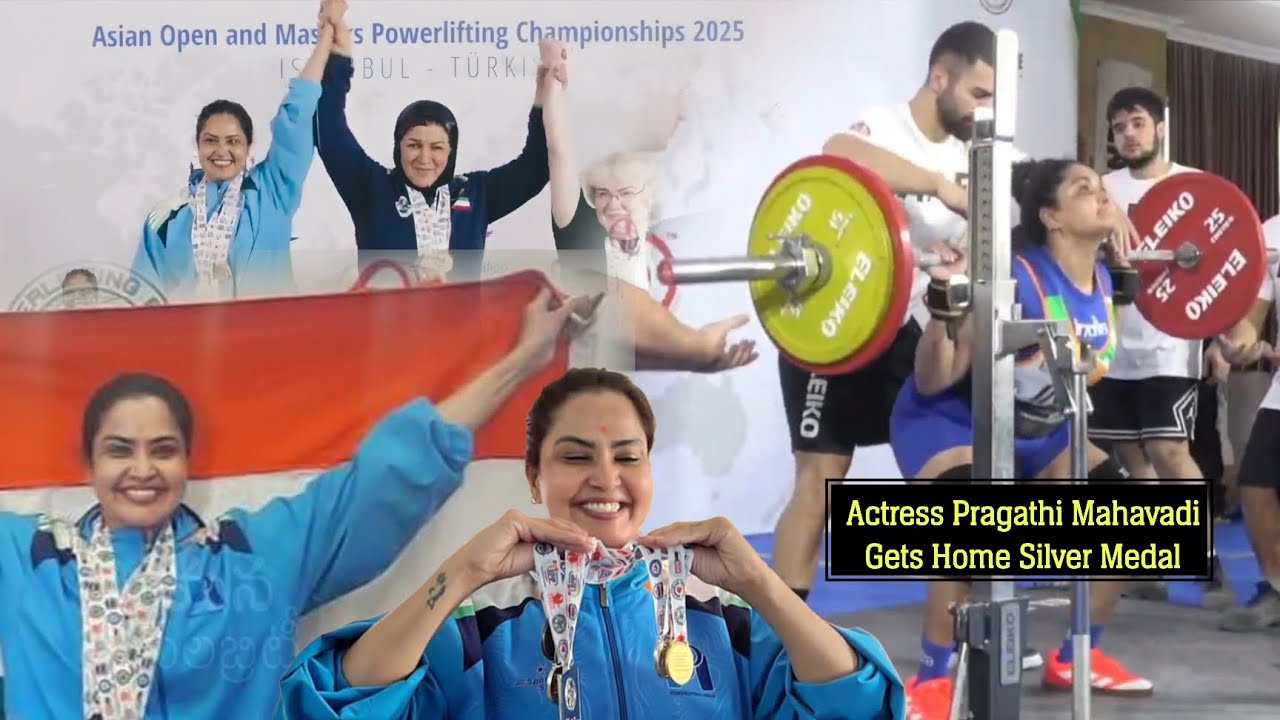 Actress Pragathi Mahavadi Clinched A Silver Medal at Asian powerlifting championship - 2025 