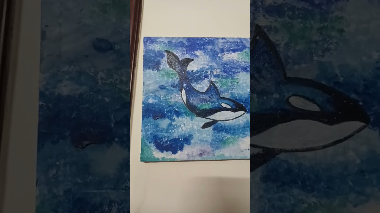 Galaxy canvas whale
