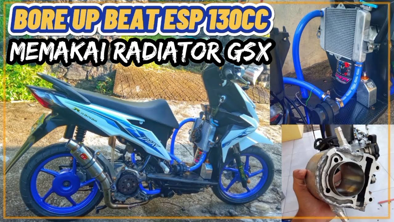 BEAT ESP 130CC PAKAI RADIATOR🥳 | CARA PASANG RADIATOR GSX HONDA BEAT, PASANG PAKETAN BORE UP 130CC