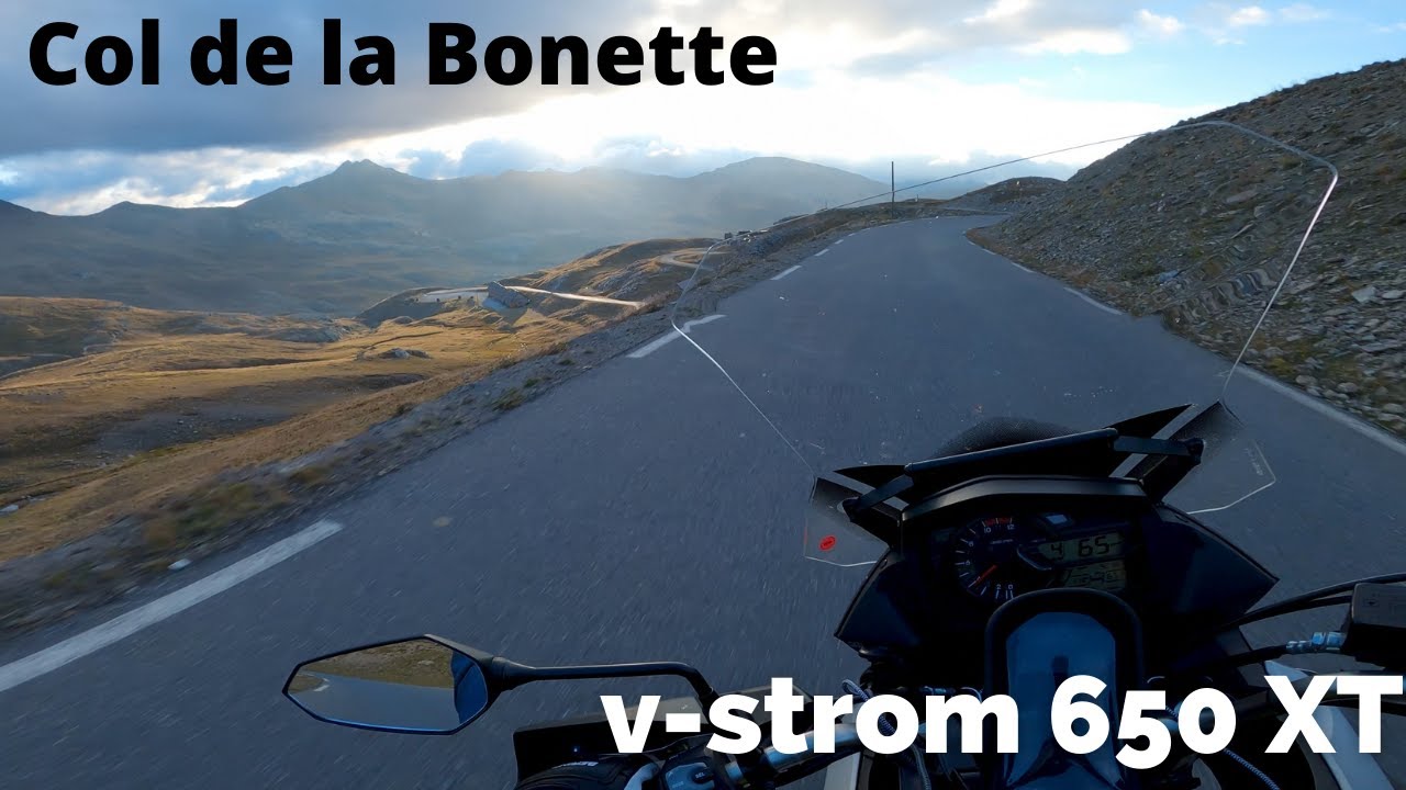 Descente du col de la bonette en Suzuki V-Strom 650 XT