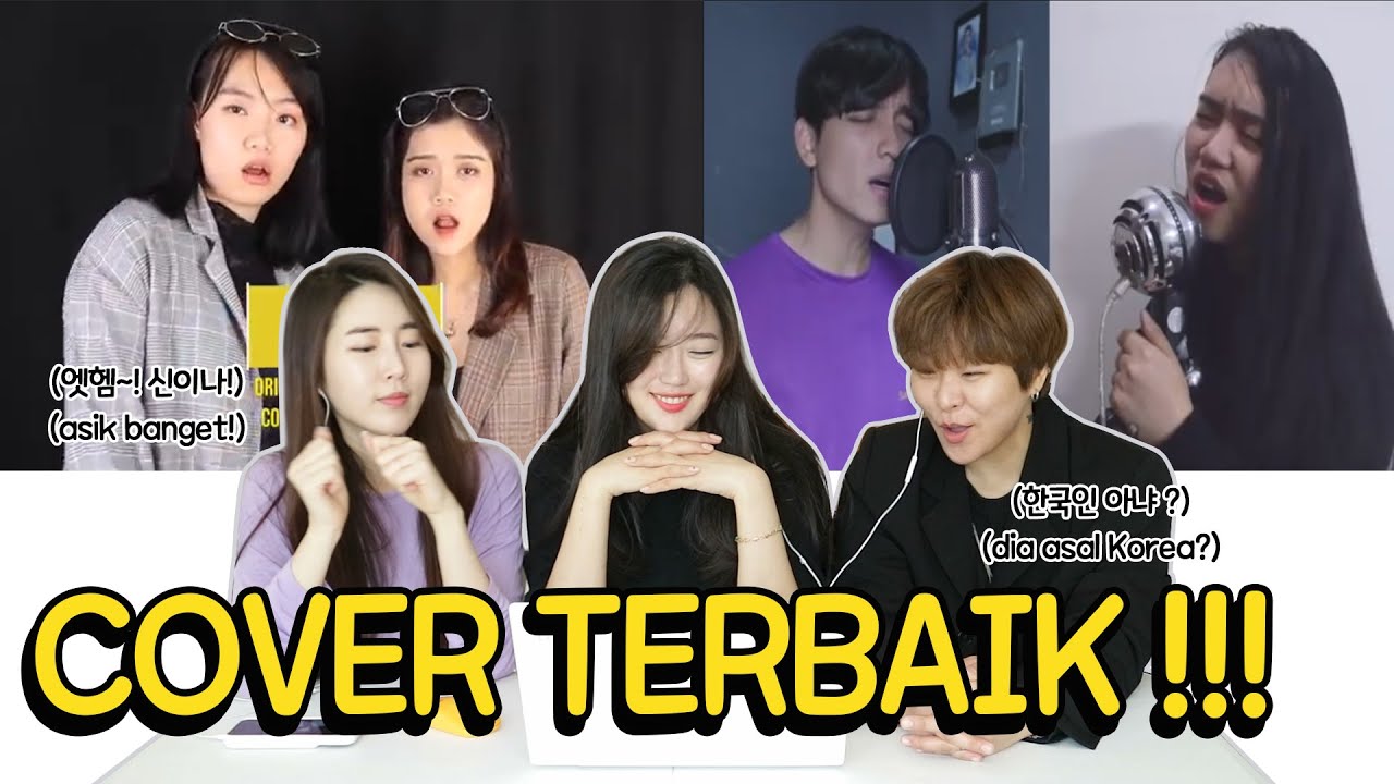 [REAKSI KOREA] KPOP COVER AKMU How Can I Love the Heartbreak / MAMAMOO - HIP (JW ,REZA, NADAFID)