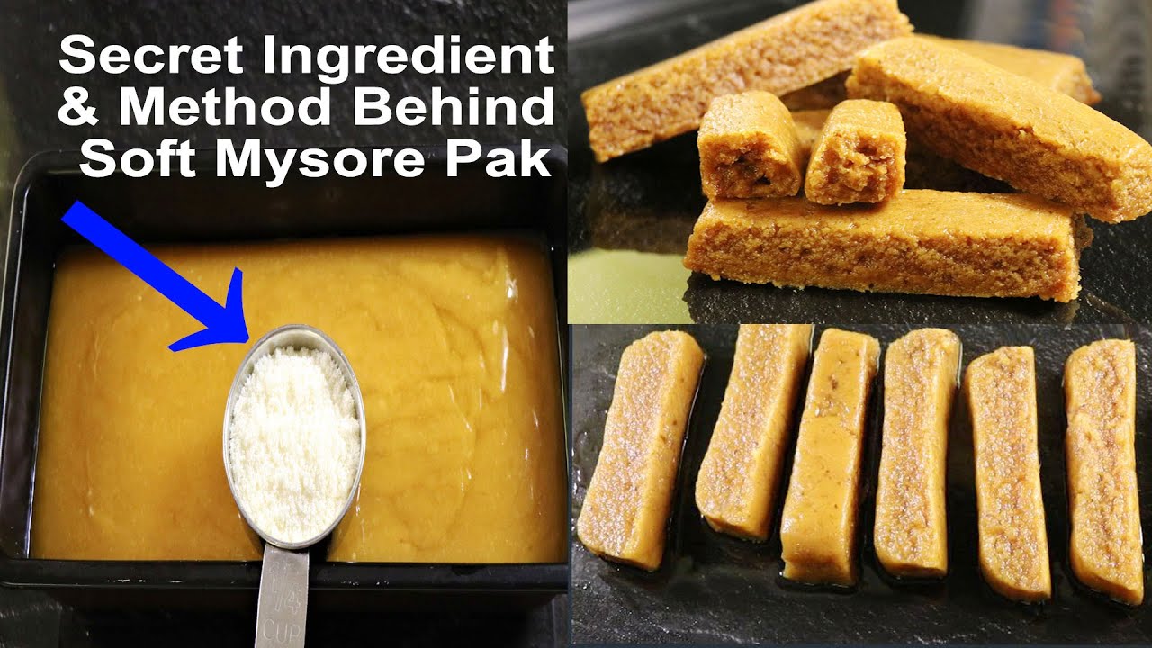 Soft Mysore Pak | Secret Ingredient & Method Behind Softest Mysore Pak