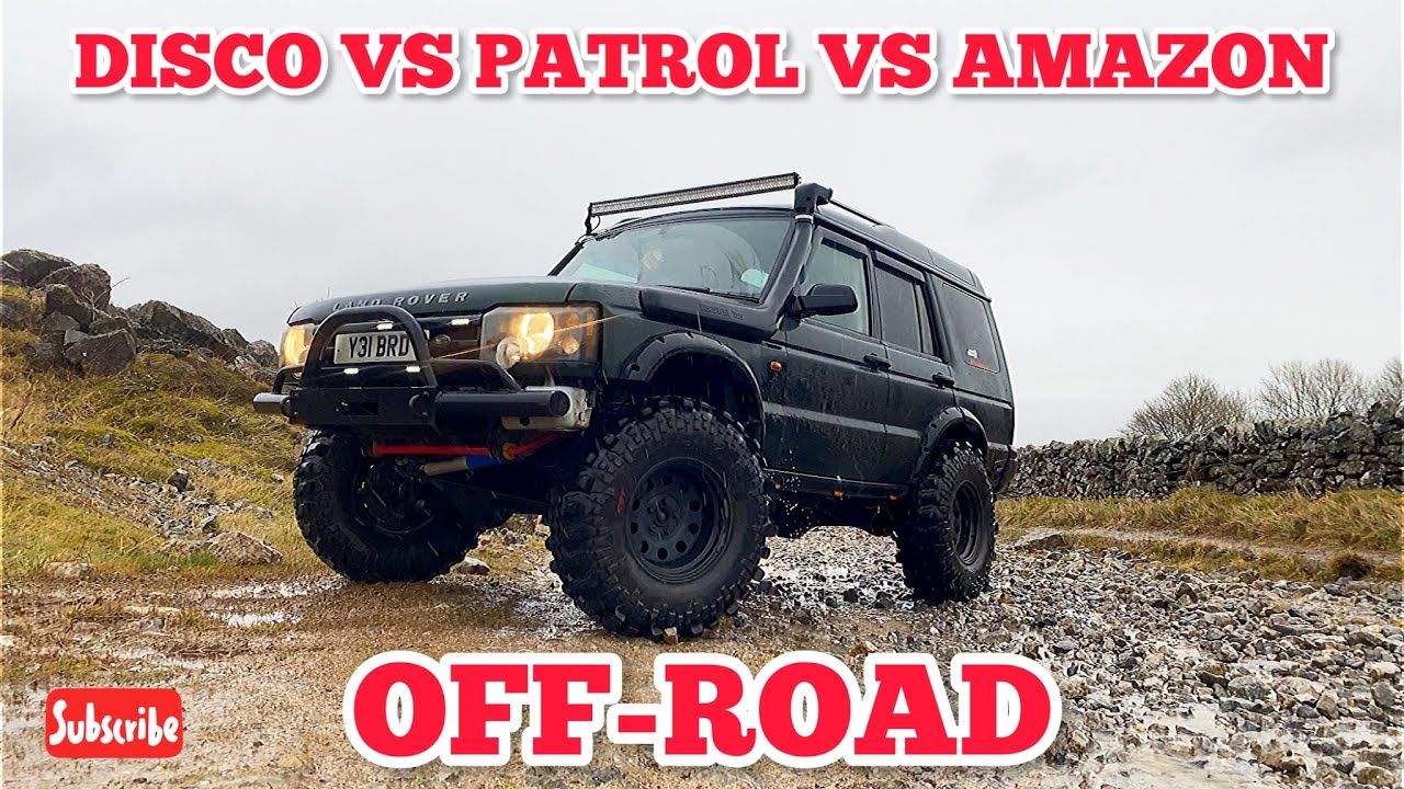 LAND ROVER DISCOVERY VS NISSAN PATROL VS TOYOTA LAND CRUISER AMAZON OFF-ROADING