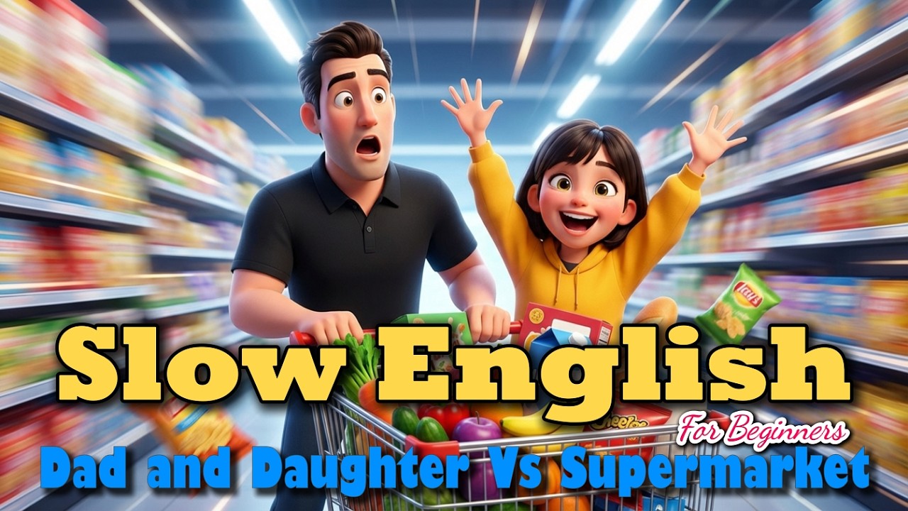 Supermarket English | A Funny and Crazy Grocery Trip | Slow English For Beginners | Family English