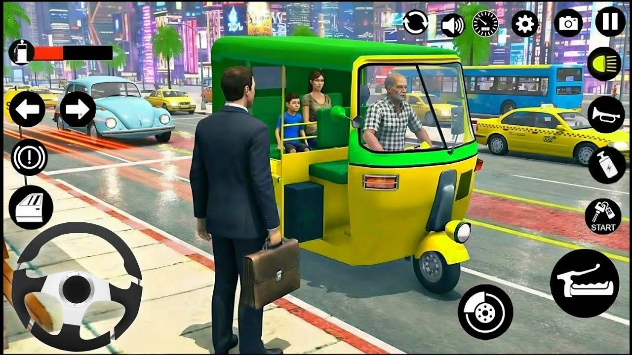 🚖 City Rickshaw Simulator Game - Tuk Tuk Auto Driving Simulator 2025 - Android Gameplay