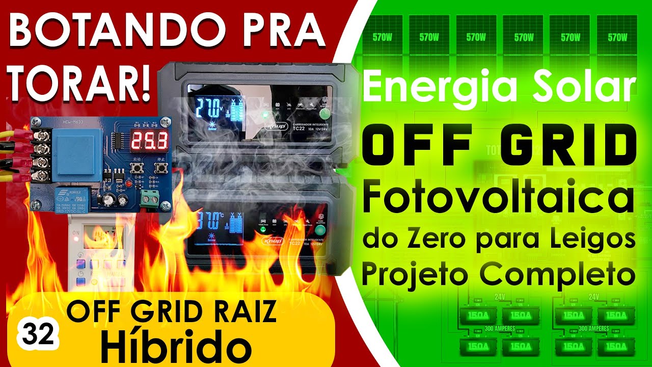 Projeto Off Grid do Zero Parte 32 | Sistema Híbrido Raiz em Funcionamento