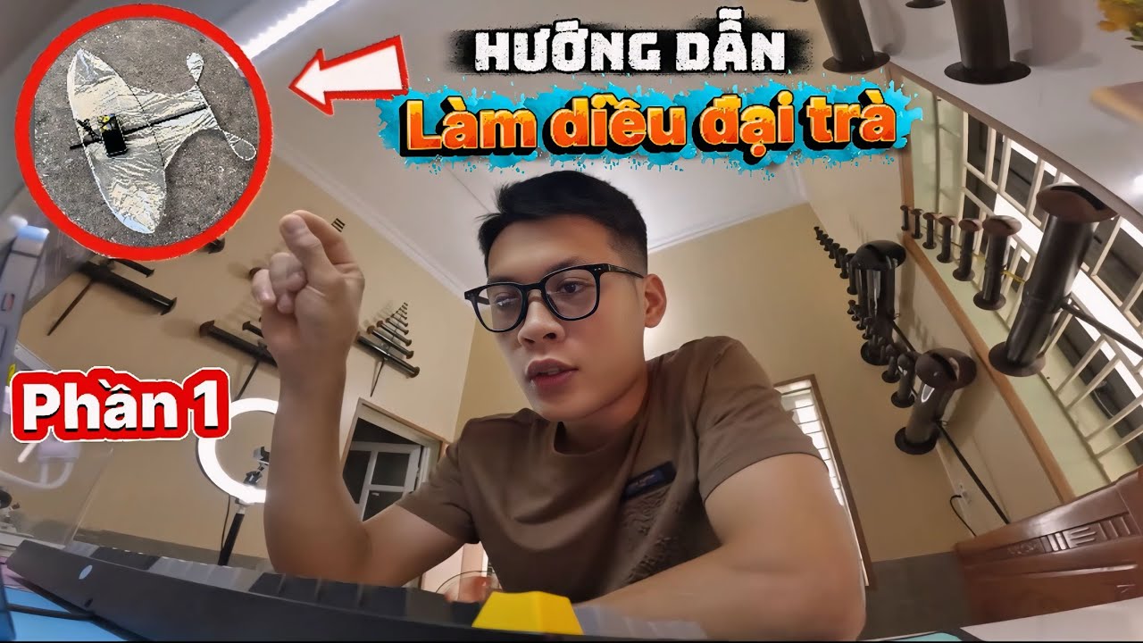 Hoài TV | HƯỚNG DẪN LÀM DIỀU ĐẠI TRÀ BẰNG NAN NGỌN CẦN CÂU PHẦN 1